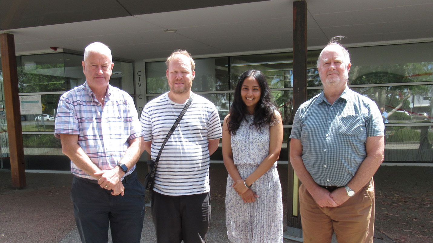 Photo of Peter, Geetanjali, Richard, and Ashley